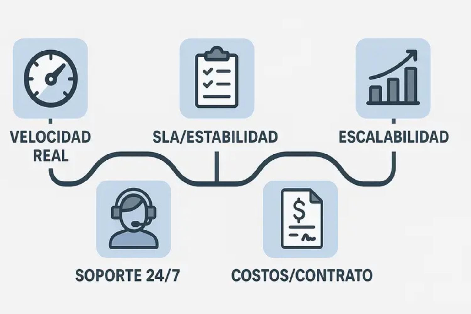 Criterios del cliente cuando elige el mejor Internet para tu negocio: velocidad real, SLA, soporte, costos y escalabilidad